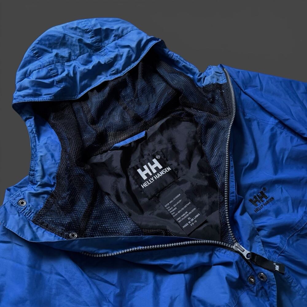VTG Helly Hansen Sailing Windbreaker Jacket Men XL Blue Exclusive Packable